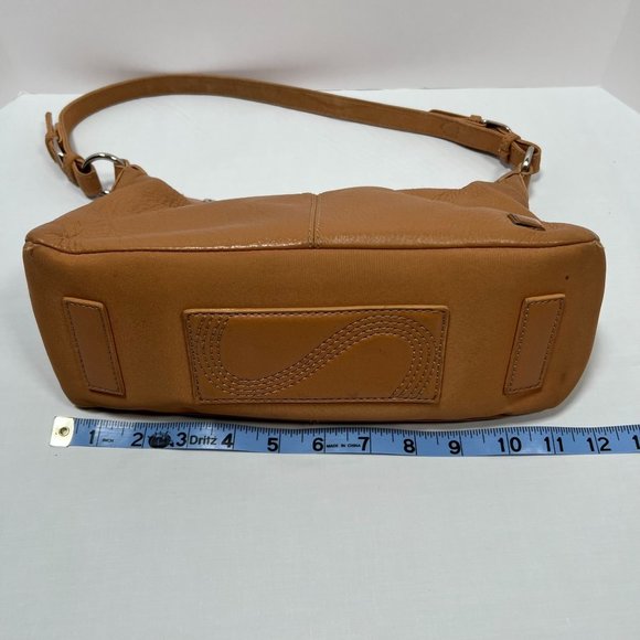 The Sak mini shoulder bag beige pebbled leather small hand bag zip closure - Picture 14 of 16